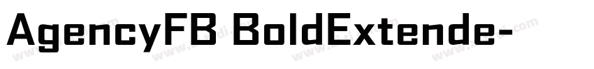 AgencyFB BoldExtende字体转换